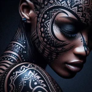 African Tribal tattoo design for women2