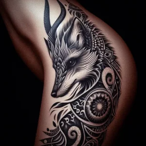 Animal Tribal tattoo design for women11
