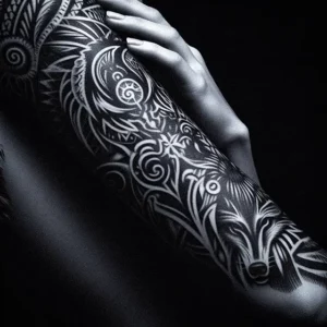 Animal Tribal tattoo design for women13