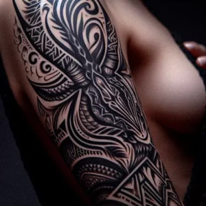 Animal Tribal tattoo design for women14