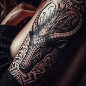 Animal Tribal tattoo design for women3