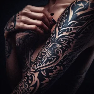 Animal Tribal tattoo design for women6