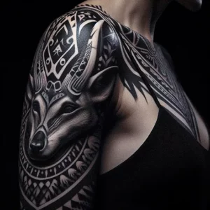 Animal Tribal tattoo design for women7