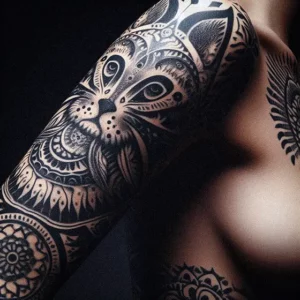 Animal Tribal tattoo design for women9
