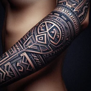 Aztec Tribal tattoo design for women1