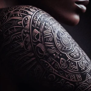Aztec Tribal tattoo design for women10