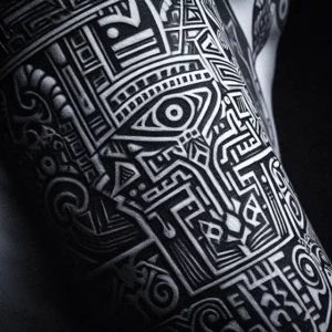Aztec Tribal tattoo design for women2