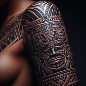 Aztec Tribal tattoo design for women6