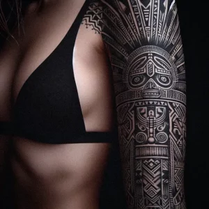 Aztec Tribal tattoo design for women8