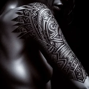 Aztec Tribal tattoo design for women9