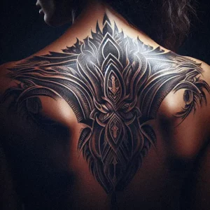 Back Tribal tattoo design for women2