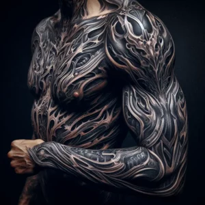 Biomechanical style Sleeve Tattoo 10