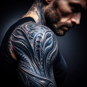 Biomechanical style Sleeve Tattoo 2