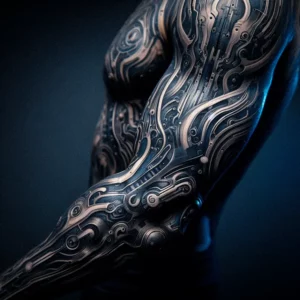 Biomechanical style Sleeve Tattoo 5