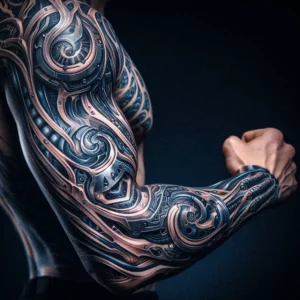 Biomechanical style Sleeve Tattoo 6