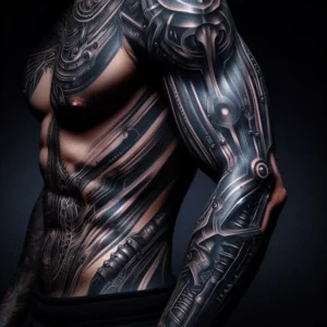 Biomechanical style Sleeve Tattoo 8