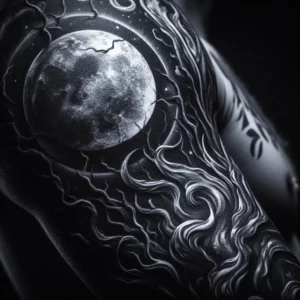 Black and Gray Style Sleeve Tattoo 12