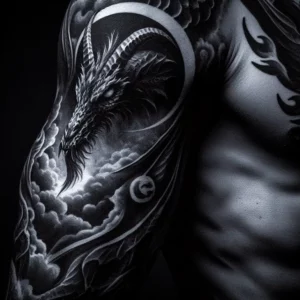 Black and Gray Style Sleeve Tattoo 13