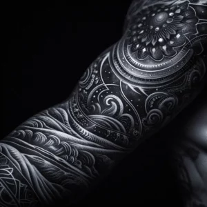 Black and Gray Style Sleeve Tattoo 18