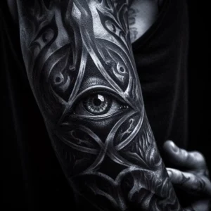 Black and Gray Style Sleeve Tattoo 2