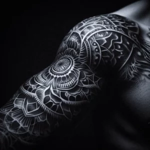 Black and Gray Style Sleeve Tattoo 20