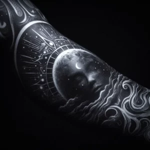 Black and Gray Style Sleeve Tattoo 3