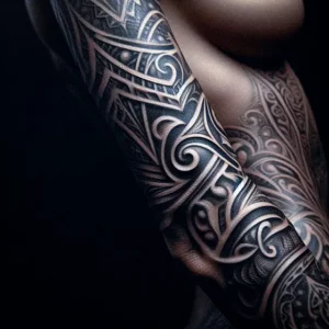 Forearm Tribal tattoo design for women1