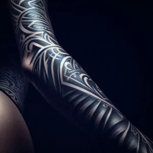 Forearm Tribal tattoo design for women12