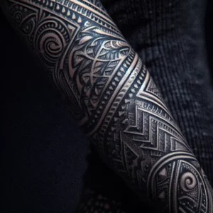 Forearm Tribal tattoo design for women3
