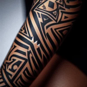 Forearm Tribal tattoo design for women6