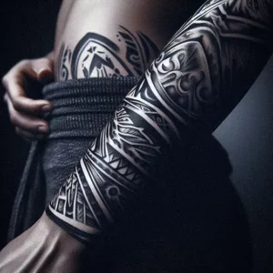 Forearm Tribal tattoo design for women7