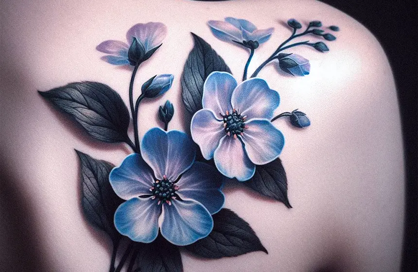 Forget Me Not tattoo 2