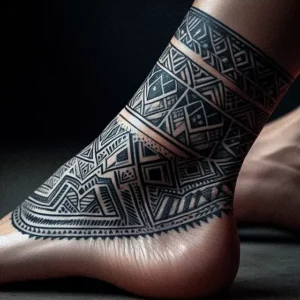 Geometric Patterns Tribal tattoo design for women10
