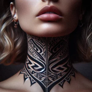 Geometric Patterns Tribal tattoo design for women11