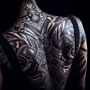 Geometric Patterns Tribal tattoo design for women12