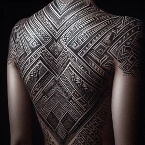Geometric Patterns Tribal tattoo design for women13
