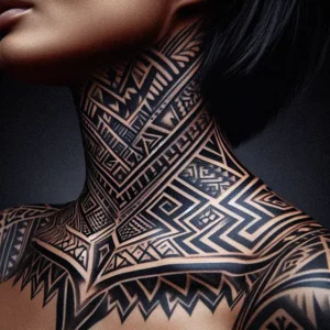 Geometric Patterns Tribal tattoo design for women19