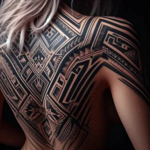 Geometric Patterns Tribal tattoo design for women3