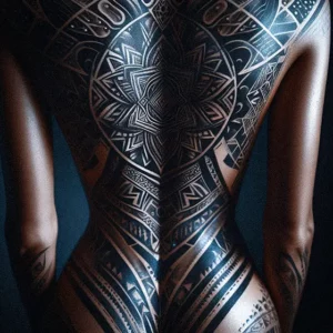 Geometric Patterns Tribal tattoo design for women4