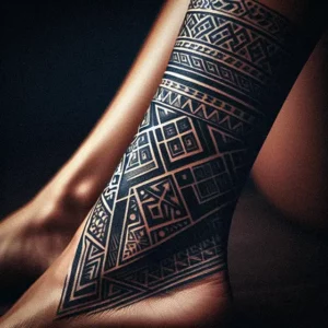 Geometric Patterns Tribal tattoo design for women5