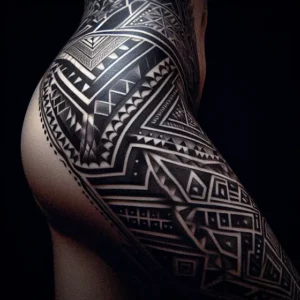 Geometric Patterns Tribal tattoo design for women6