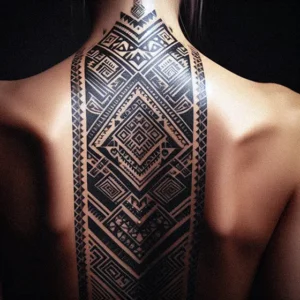 Geometric Patterns Tribal tattoo design for women9