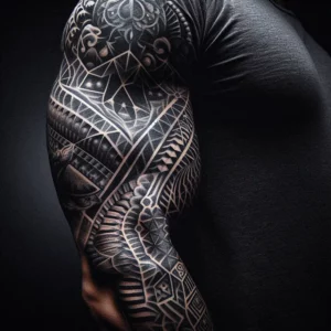 Geometric Sleeve Tattoo11
