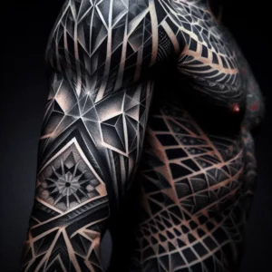 Geometric Sleeve Tattoo24