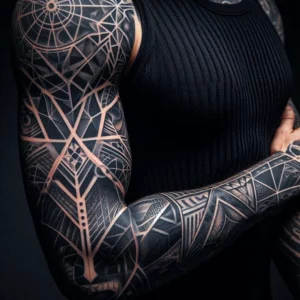 Geometric Sleeve Tattoo25