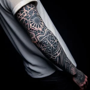 Geometric Sleeve Tattoo38