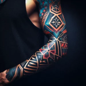 Geometric Sleeve Tattoo7