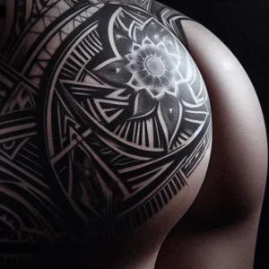 Hip Tribal tattoo design for women2