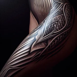 Leg Tribal tattoo design for women3