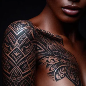 Polynesian Tribal tattoo design for women11
